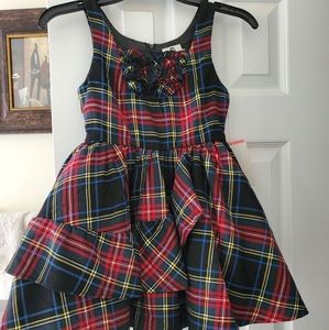 Harajuku Girls Plaid Sleeveless Square Neck Mini